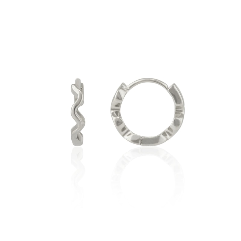 Sterling silver wavy hoops Sterling silver wavy hoops