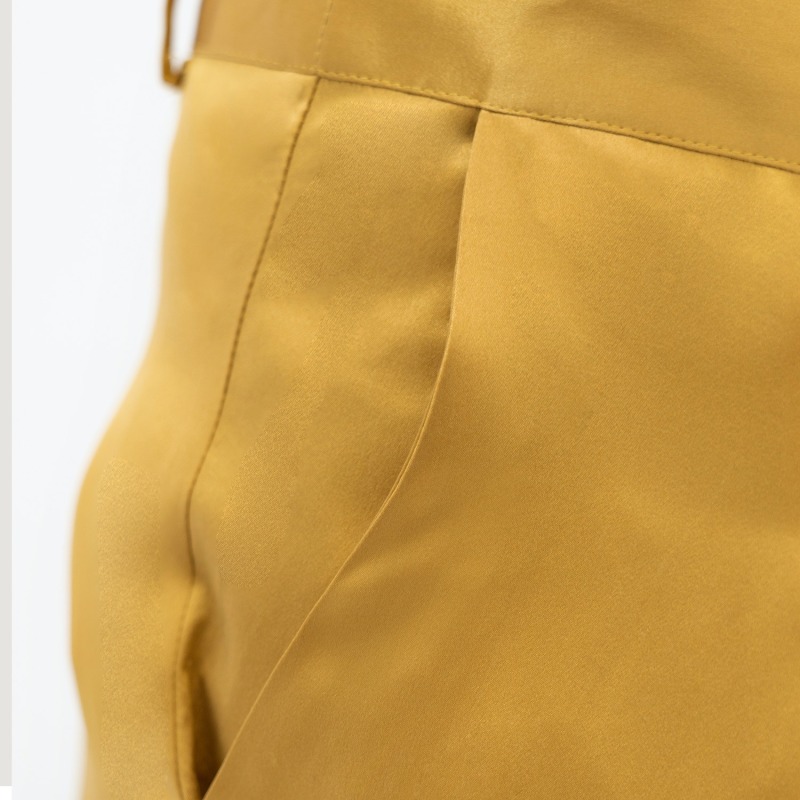 Thumbnail of Branson Silk White Leg Pants In Yellow Mimosa image