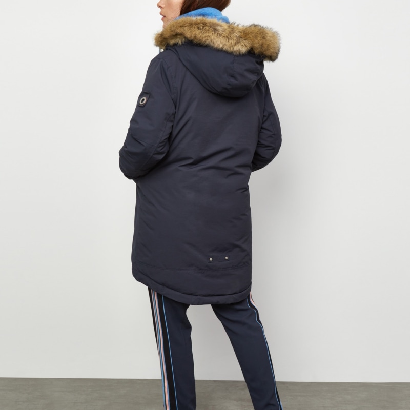 Thumbnail of Stormont Faux Fur Parka - Navy Blue image