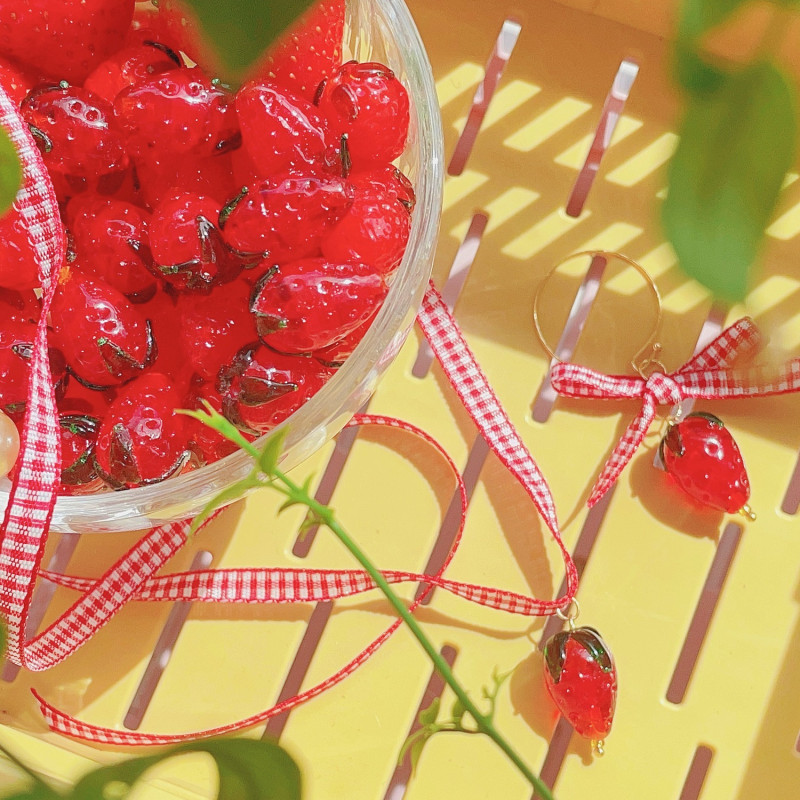 Thumbnail of Strawberry Fields Red Gingham Ribbon Choker image