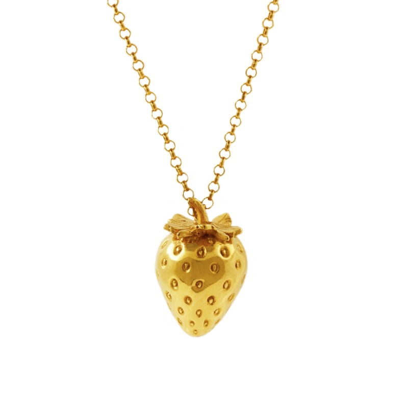 Strawberry Necklace - Large - Gold | Lee Renee | Wolf & Badger Strawberry Necklace - Large - Gold | Lee Renee | Wolf & Badger