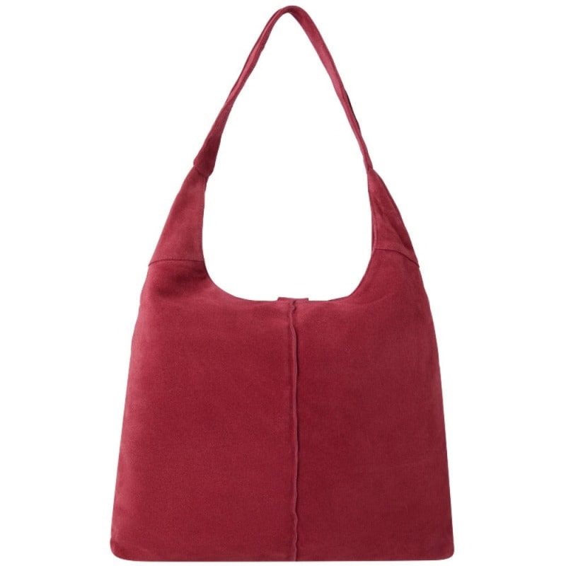 Strawberry Red Soft Suede Hobo Shoulder Bag Bxxni Brix+Bailey