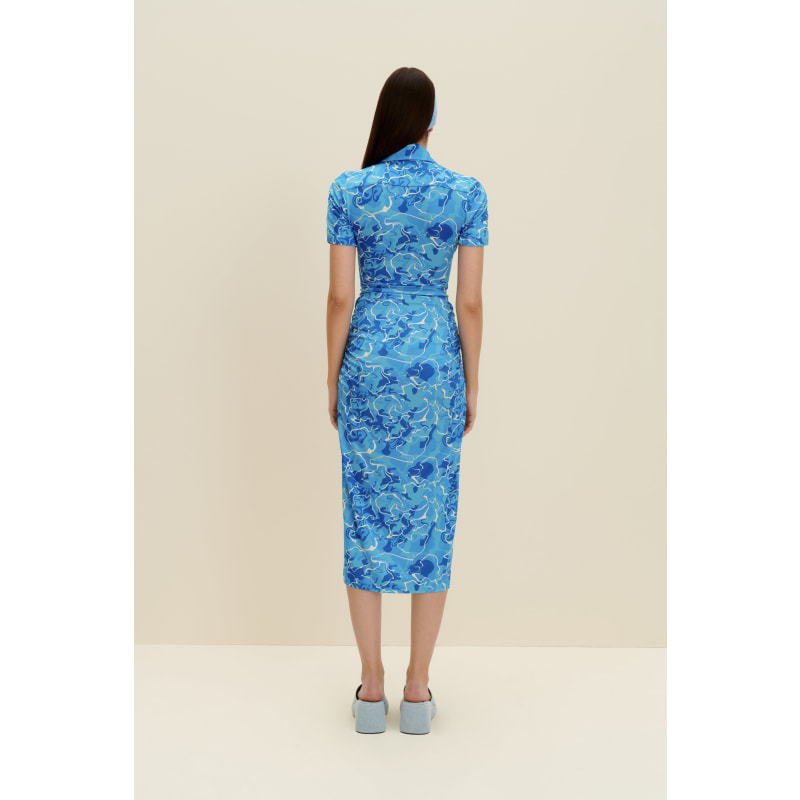 Thumbnail of Stretch-Jersey Midi Dress In Pool Water Print image