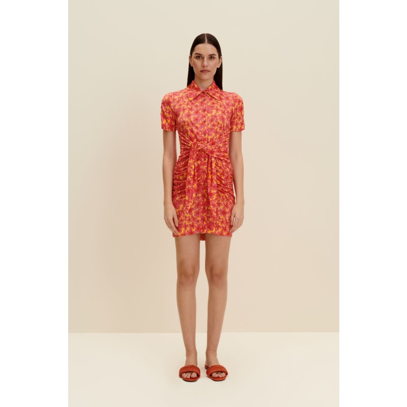 Thumbnail of Stretch-Jersey Mini Dress In Hibiscus Print image