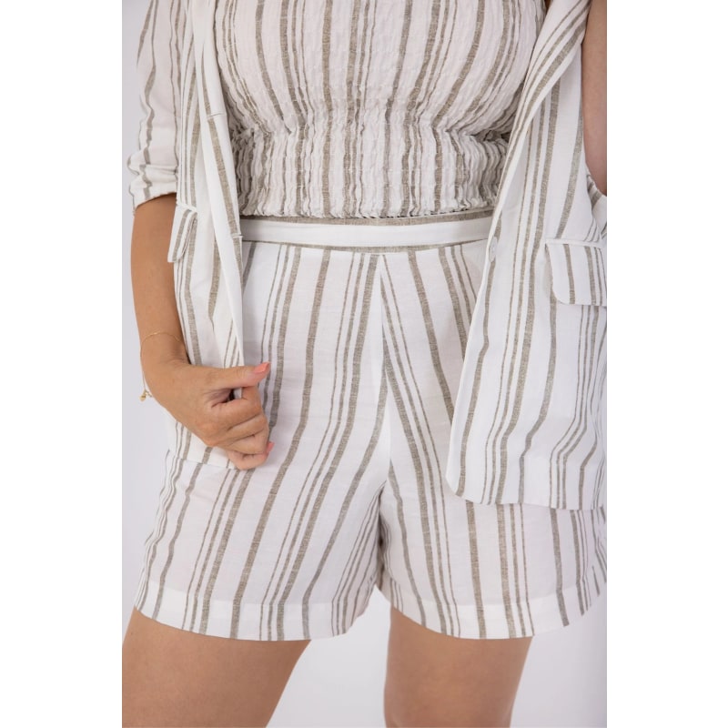 Thumbnail of Stripe Linen Shorts image