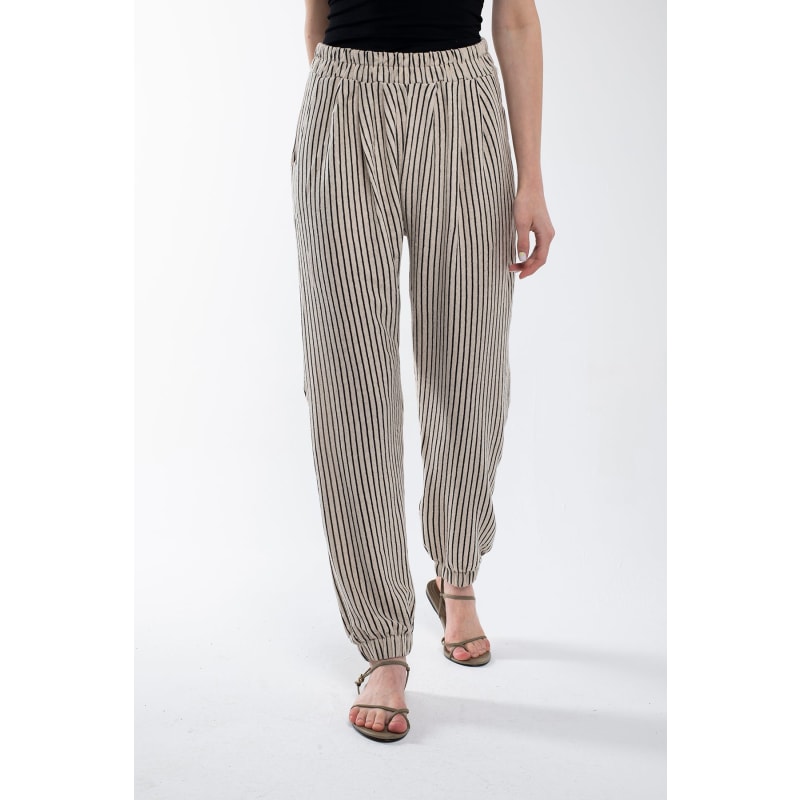 Thumbnail of Striped Linen Pants With Elastic Legs image