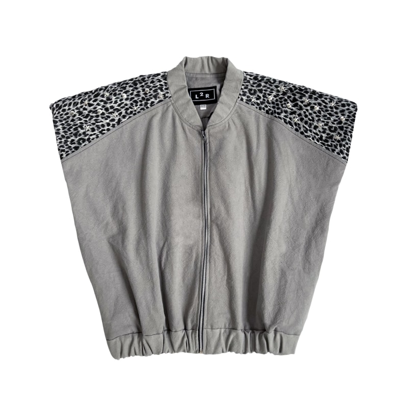 Sleeveless bomber jacket on sale