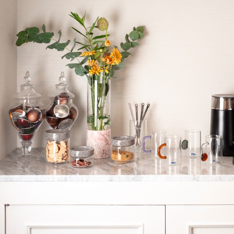 Thumbnail of Stackable Containers Set With White Marble Lid image