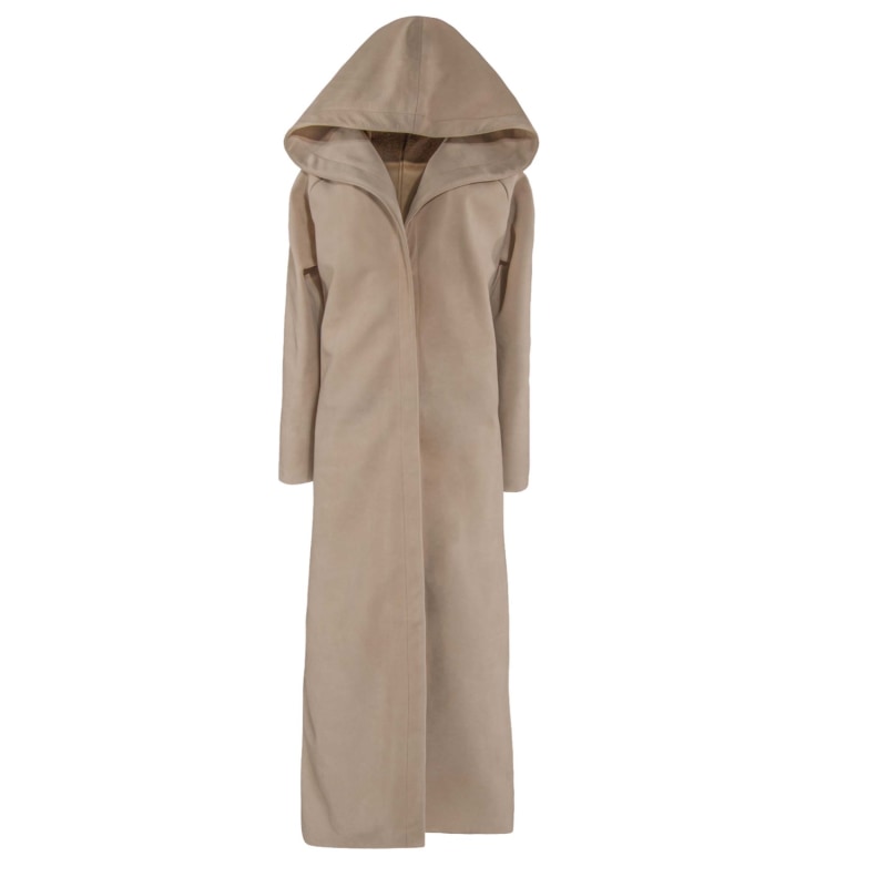 Suede maxi coat best sale