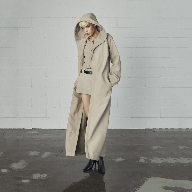 Suede maxi coat hot sale