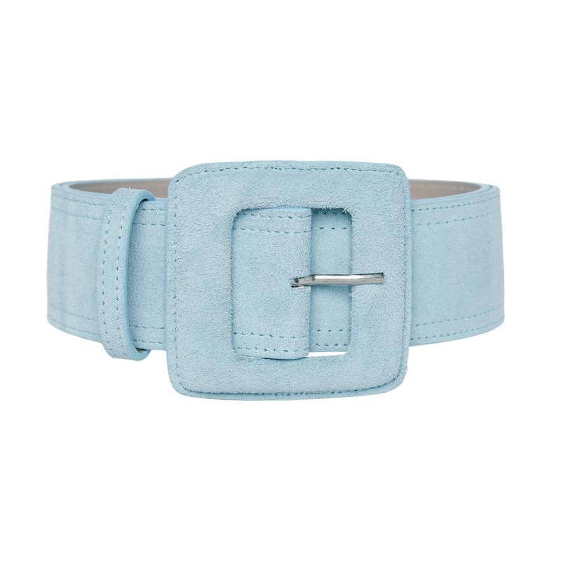 Thumbnail of Suede Square Buckle Belt - Baby Blue image