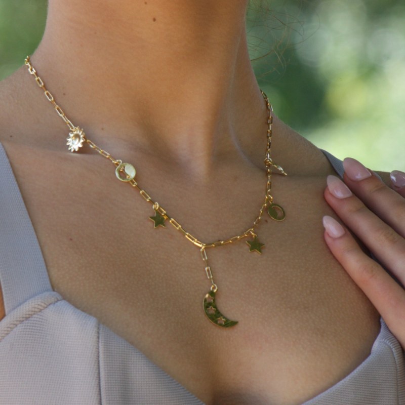 Suki Celestial Necklace Marcia Moran Wolf Badger