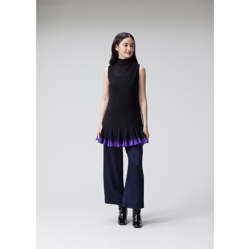 Thumbnail of Summer Flying Cotton Ribbed Knit Dress -Blue image