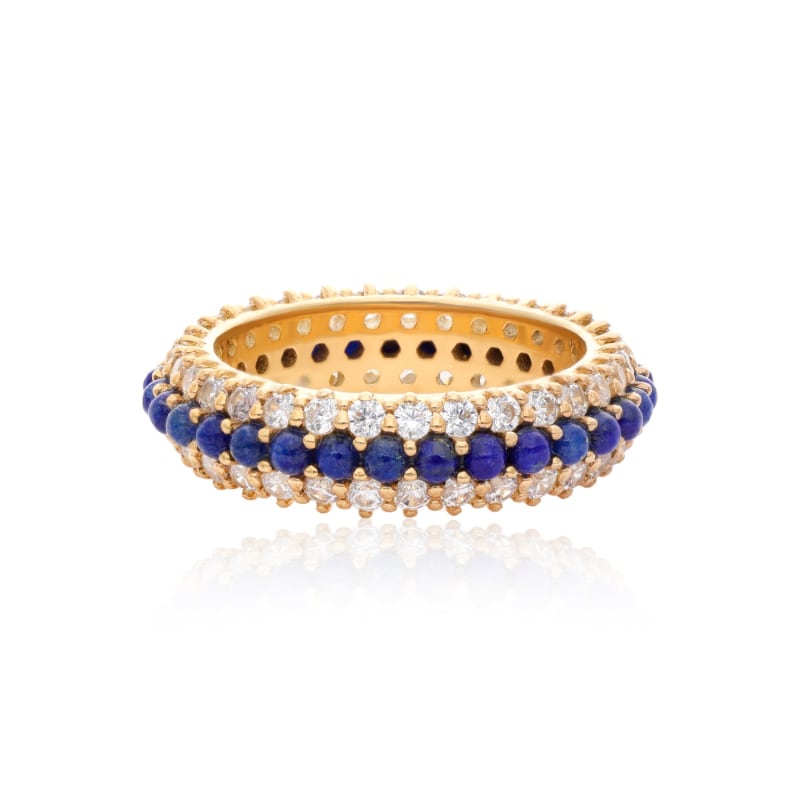 Thumbnail of Summer Sparkle Dome Ring - Lapis Lazuli image
