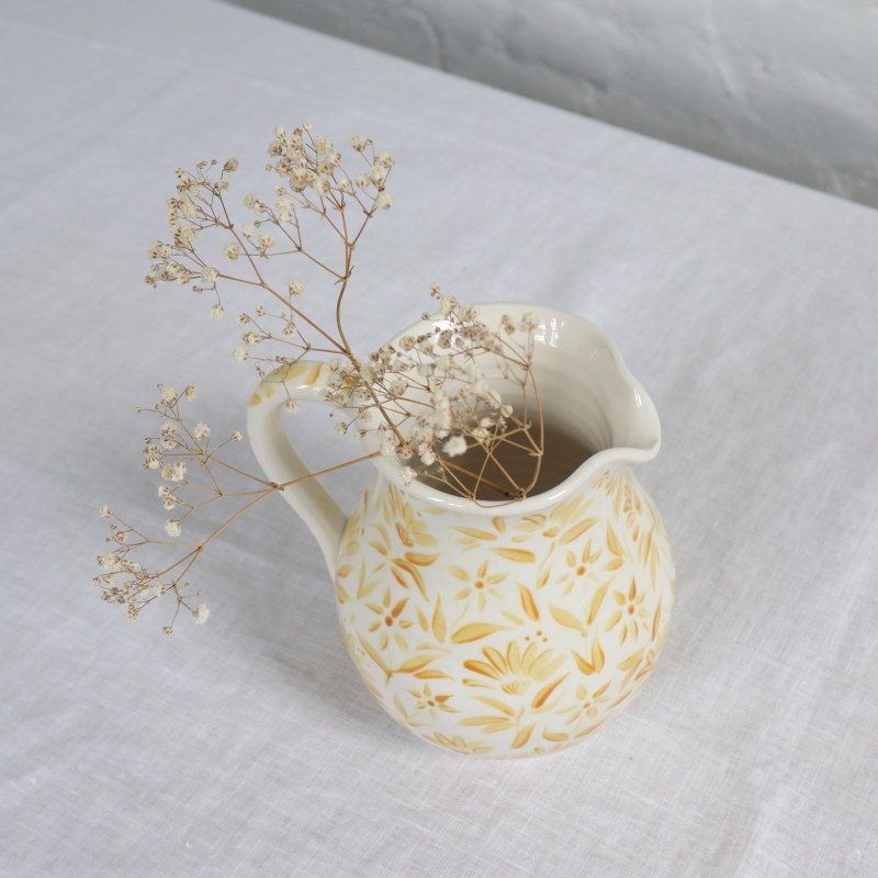 Thumbnail of Sunburst Flowers Jug - Yellow image