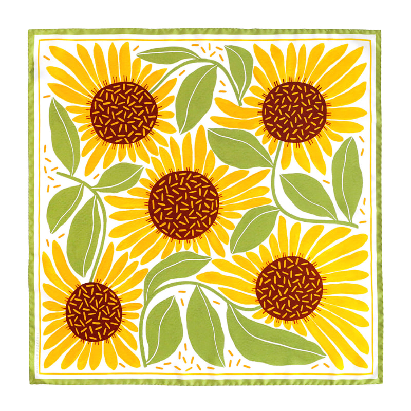 Thumbnail of Sunflowers Small Silk Scarf image