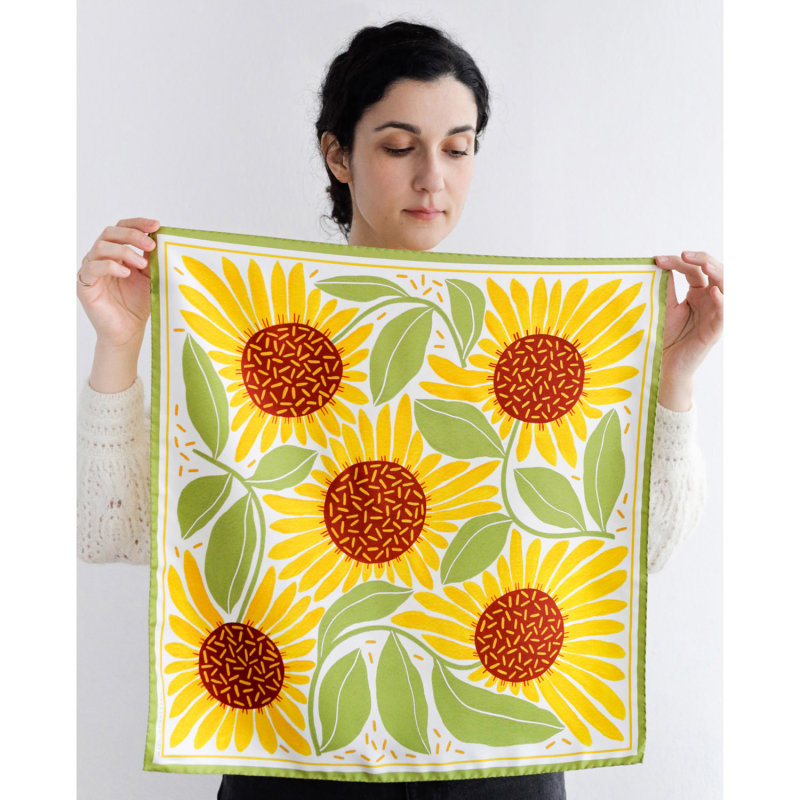 Thumbnail of Sunflowers Small Silk Scarf image