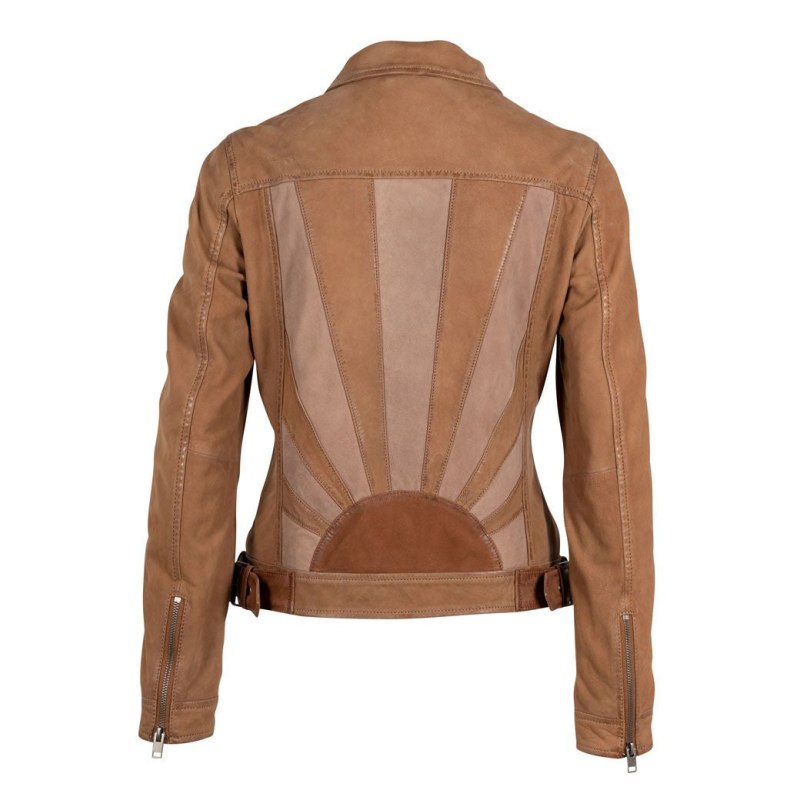 Thumbnail of Sunny Rf Leather Jacket, Cognac image