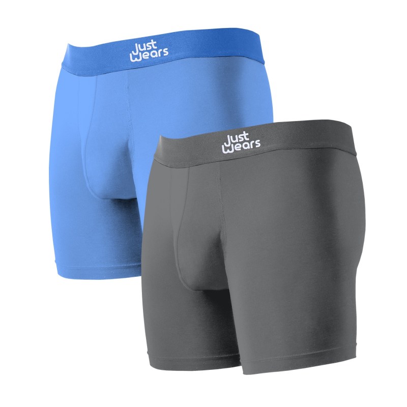 Super Soft Boxer Briefs Anti-Chafe & No Ride Up Design - Two Pack