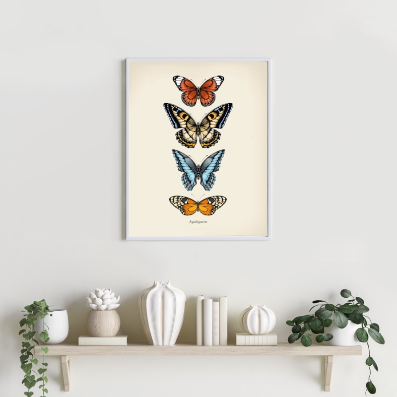 Thumbnail of 'Antique Tropical Butterflies Iii' Fine Art Print A3 image