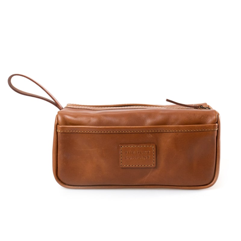 Thumbnail of Leather Dopp Kit In Cuoio Brown image