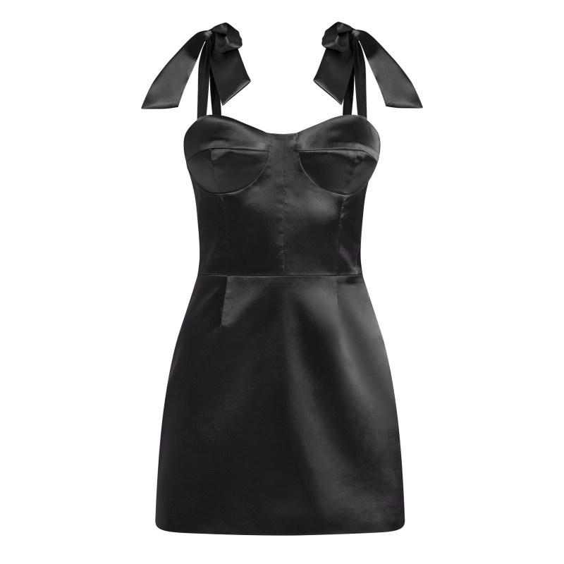 Alluring Black Sweetheart Neckline Mini Dress Alluring Black Sweetheart Neckline Mini Dress