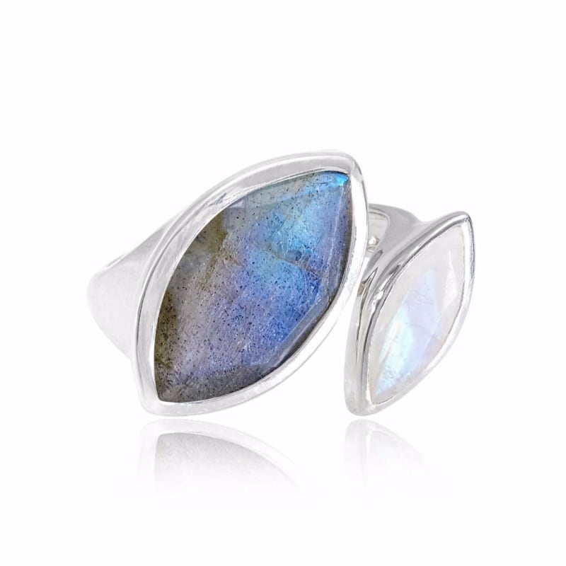 Thumbnail of Celestine Sterling Silver Cocktail Ring Moonstone image