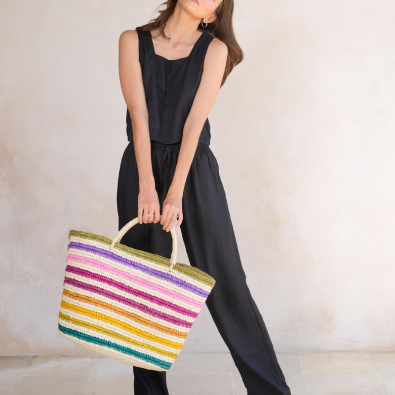 Adeline Woven Tote Bag