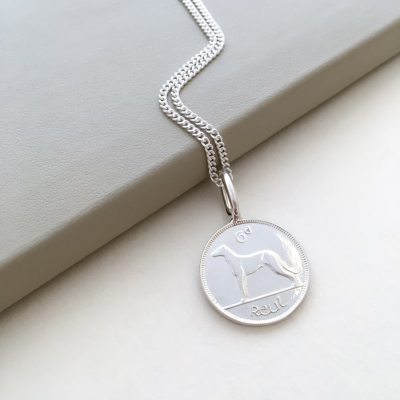 Thumbnail of Irish 6D Coin Necklace In Sterling Silver image