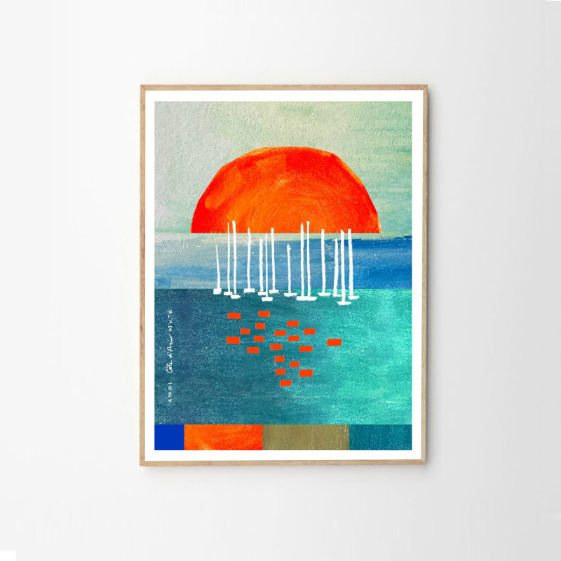 Thumbnail of French Riviera Travel Poster: Sunrises & Sunsets Of The CôTe D'azur C image