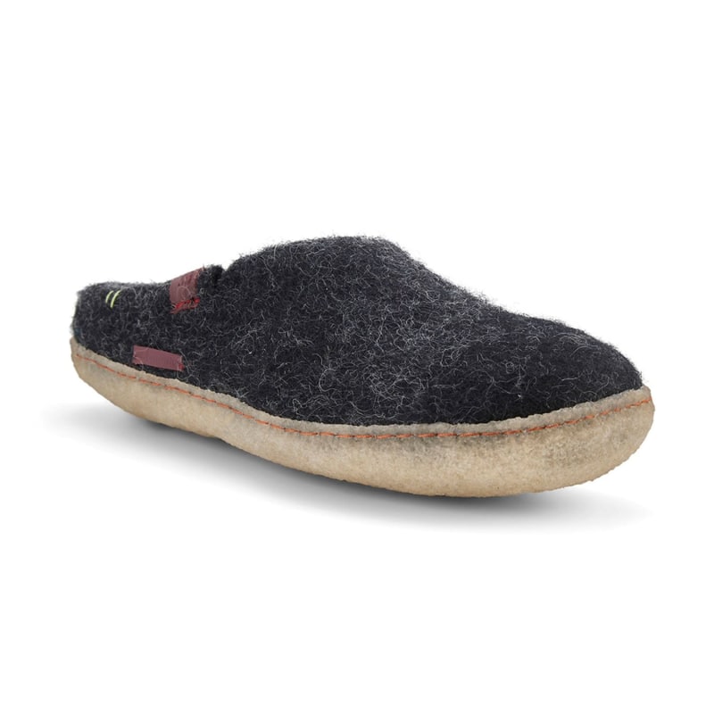 Thumbnail of Men's Classic Slipper - Black With Natural Crepe Rubber Sole image