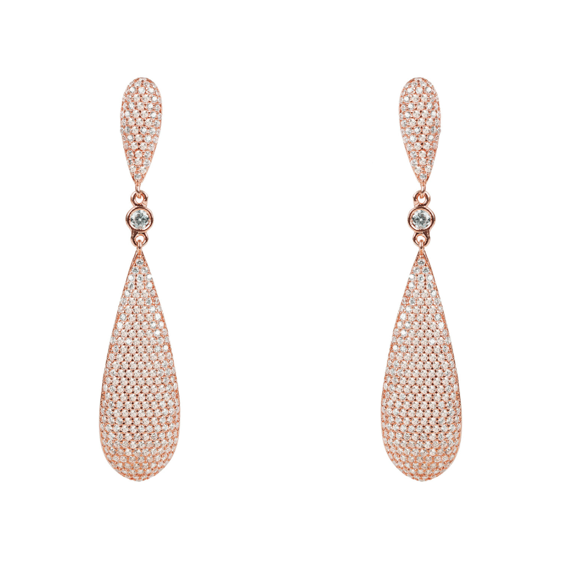 Thumbnail of Coco's Long Drop Earrings Rose Gold image