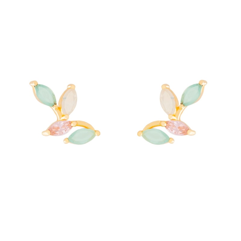 Thumbnail of Padma Flower Leaf Earrings image