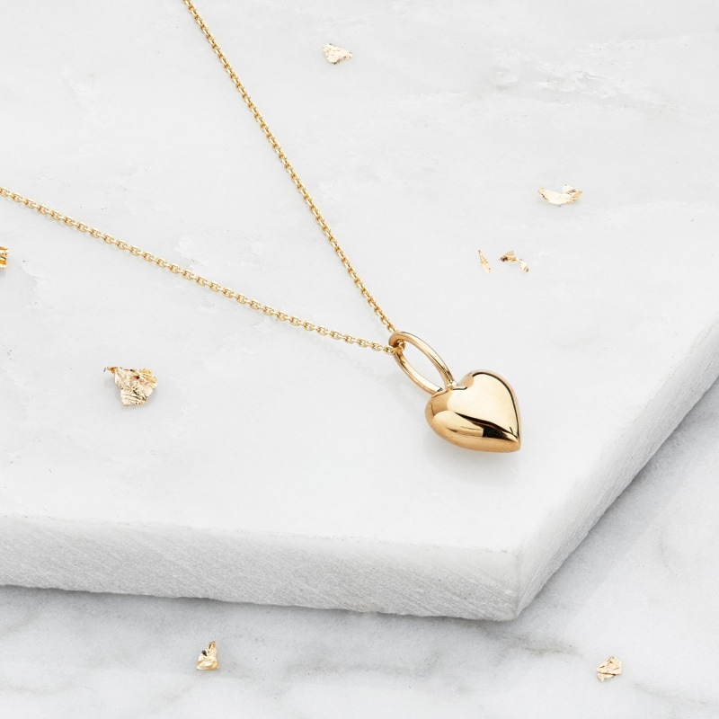 Thumbnail of Gold Heart Charm Necklace image