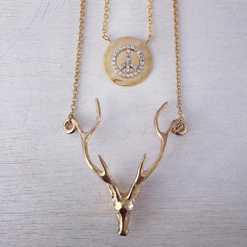 Thumbnail of Deer Necklace - Gold image