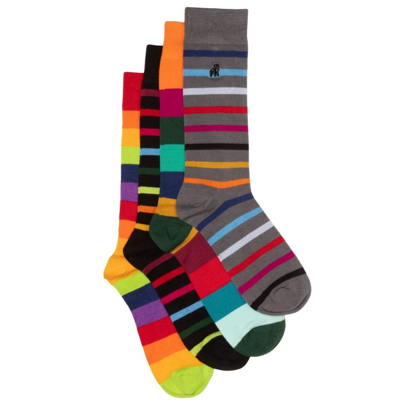 Thumbnail of Narrow Stripe Bamboo Sock Bundle - Four Pairs image