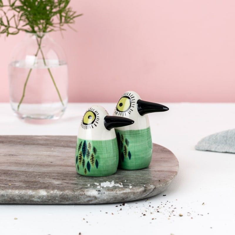 Thumbnail of Green Bird Salt & Pepper Shakers image