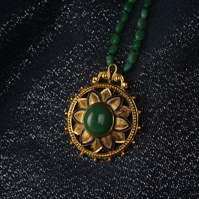 Thumbnail of Bali Chrysoprase Statement Pendant image