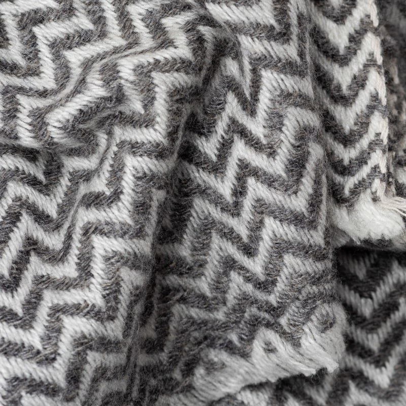 Thumbnail of Zigzag Scarf Slate Grey & Ivory image