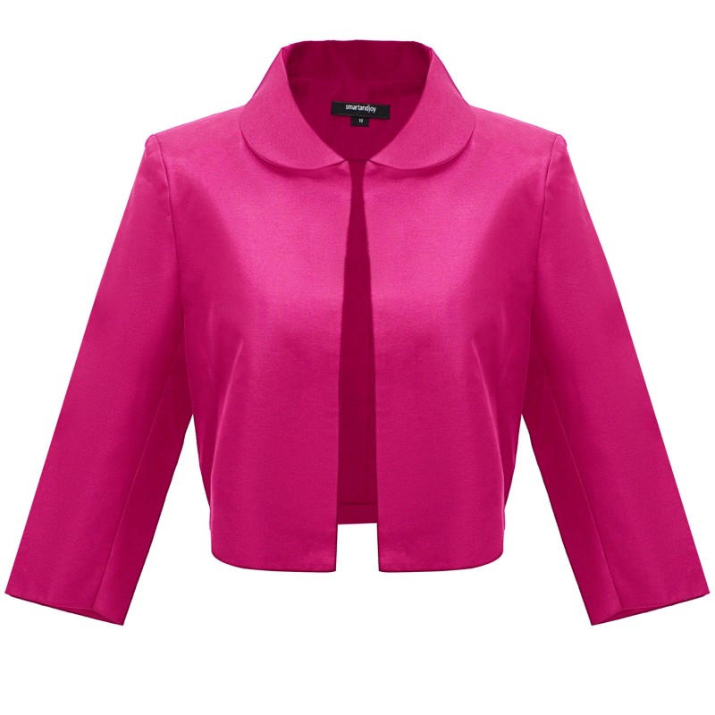 Cerise cropped jacket sales