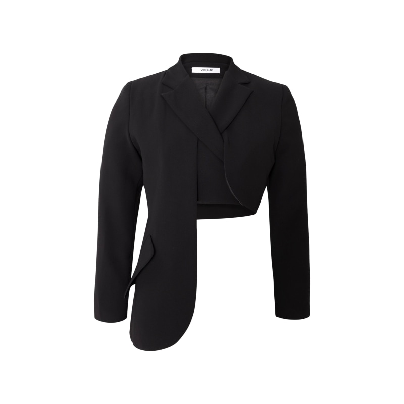 Thumbnail of Black Asymmetric Jacket With Wrap-A-Round Front image