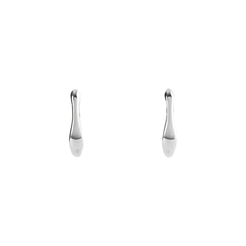 Oval Semi Hoop Earrings Undefined Jewelry Wolf Badger