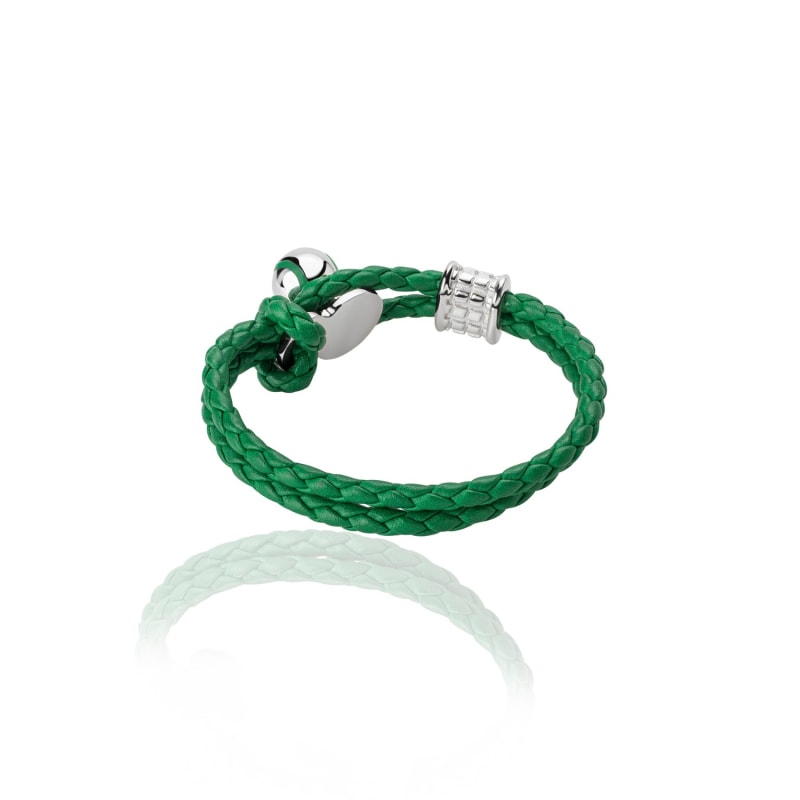 Thumbnail of Tane Tennis Green Leather Bracelet image