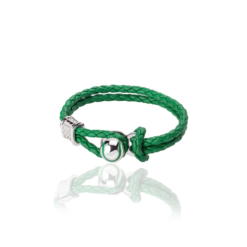 Thumbnail of Tane Tennis Green Leather Bracelet image