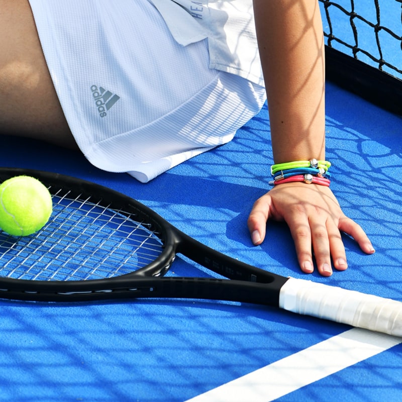 Thumbnail of Tane Tennis Racquet Pink Cord Bracelet image