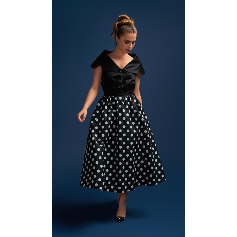 Cape collar shop dress