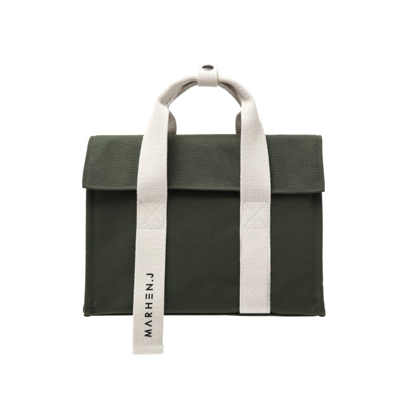 Canvas Tote Bag Roy Mini Moss Green MARHEN.J Wolf Badger