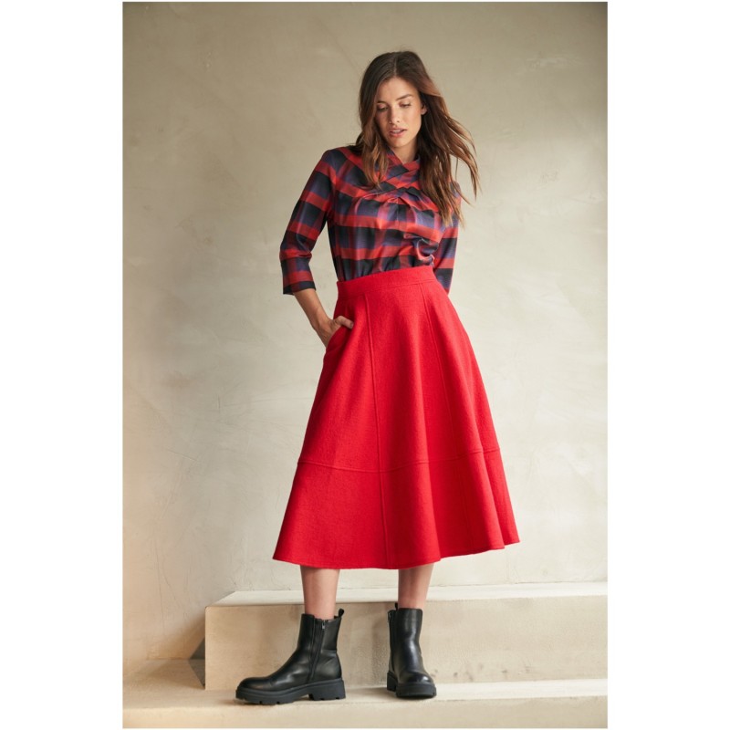 Thumbnail of A-Line Skirt Wool-Blend Red image