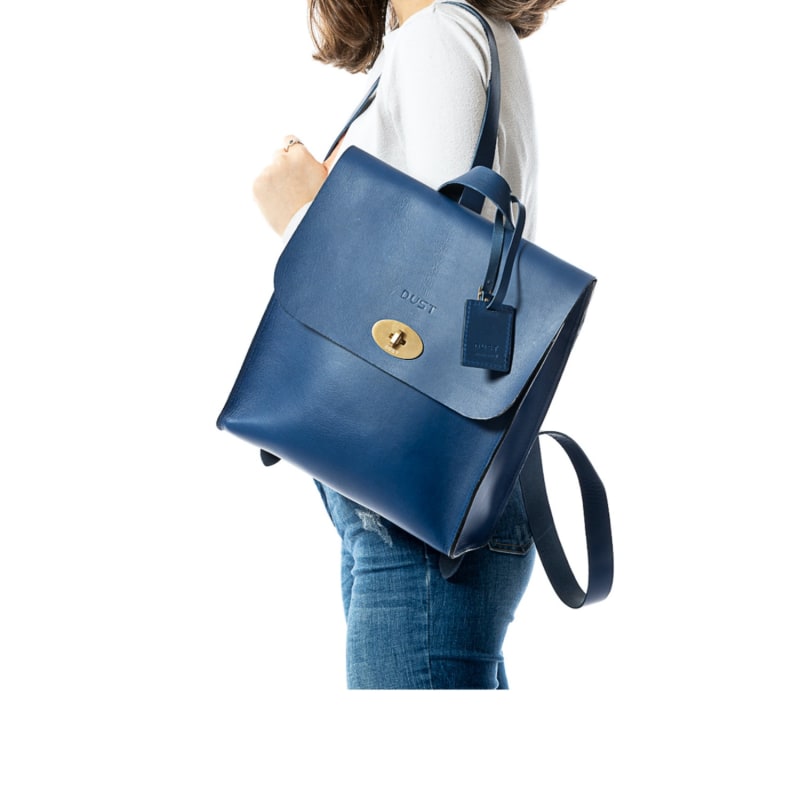 Thumbnail of Leather Backpack Blue Artist Collection image