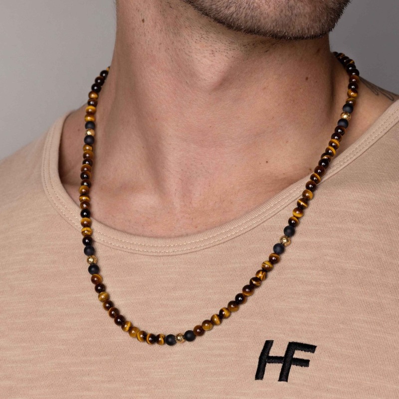 Tiger eye bead necklace sale